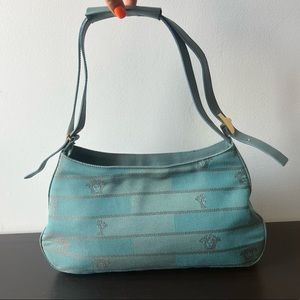 Vintage Versace Medusa Turquoise Shoulder Bag! Made in Italy